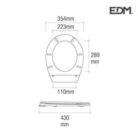 Toiletbril EDM 01511 Wit PVC - thumbnail