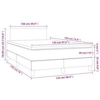 Boxspring met matras stof donkergrijs 120x190 cm - thumbnail