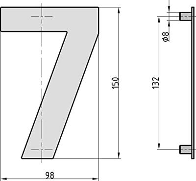 Basi 7300-0007 Huisnummerbord RVS