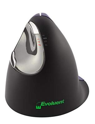 Evoluent Vertical Mouse 4 VM4S Ergonomische muis USB Optisch Zwart, Lila 6 Toetsen 2800 dpi Ergonomisch