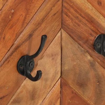 VidaXL Wandkapstok 90x1x35 cm massief acaciahout en ijzer