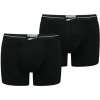 Heren Boxer Shorts Puma Gentle Retro 2 Stuks Zwart Maat S - thumbnail