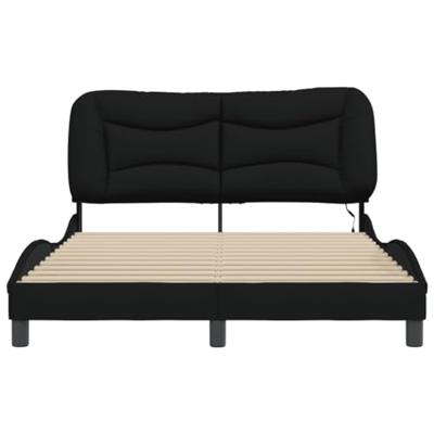 Bedframe met LED zonder matras "Hvar" 120x200 cm stof zwart
