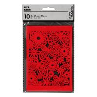 Creativ Company Patroonkarton rood, 10st. - thumbnail