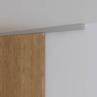 Xperta set 6m rail - alu - Plafond opbouw - Dubbele deur - Deurdikte 50-55mm - inbouw auto fix - Set Eindkappen - thumbnail