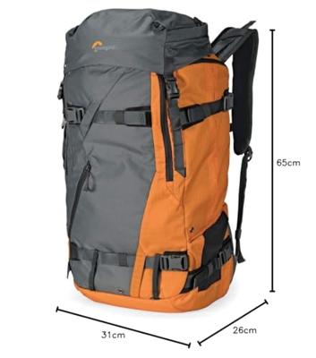 Lowepro Powder Backpack 500 AW Rugzak Grijs, Oranje