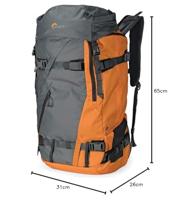 Lowepro Powder Backpack 500 AW Rugzak Grijs, Oranje - thumbnail