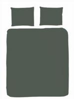 HIP Dekbedovertrek "uni dessin" - Groen - (240x200/220 cm) - Katoen Satijn - thumbnail