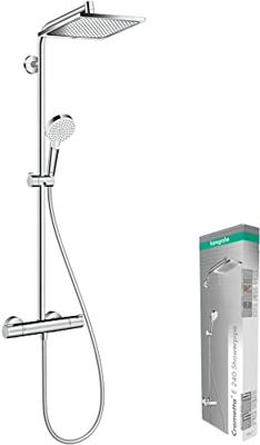 Hansgrohe Crometta e 240 1jet showerpite met thermostaat ecosmart chroom 27281000