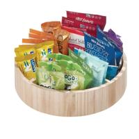 iDesign - Lazy Susan Draaiplateau met Vakken, 30.5 cm, Paulownia Hout, - thumbnail