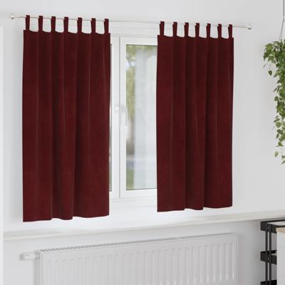 VidaXL Verduisterende gordijnen 2 pcs wijnrood 140 x 175 cm fluweel