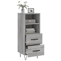 Dressoir 34,5x34x90 cm bewerkt hout grijs sonoma eikenkleurig - thumbnail