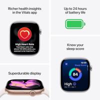 Apple Watch Series 11 GPS + Cellular - 46 mm - Slate Titanium kast - Zwarte sportband - M/L - thumbnail