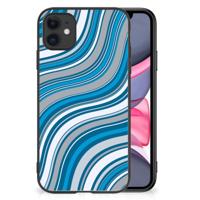 iPhone 11 Back Case Waves Blue - thumbnail