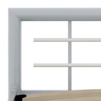VidaXL Bedframe metaal grijs en wit 140x200 cm - thumbnail