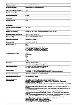 Schneider Electric ZBRA1 ZBRA1 Antenne voor repeater Zwart, Transparant 1 stuk(s)