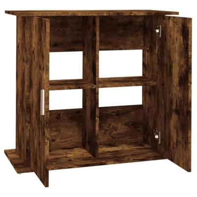 Aquariumstandaard 81x36x73 cm bewerkt hout gerookt eikenkleurig - thumbnail