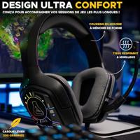 Bekabelde gamingheadset - The G-Lab - KORP COBALT 7.1 - 7.1 surround sound - USB - RGB - thumbnail