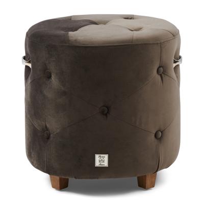 Rivièra Maison Poef 'Bowery' Velvet III, kleur Anthracite