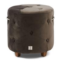 Rivièra Maison Poef 'Bowery' Velvet III, kleur Anthracite - thumbnail