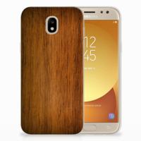 Samsung Galaxy J5 2017 | Bumper Hoesje | Donker Hout - thumbnail