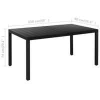 5-delige Tuinset zwart en bruin - thumbnail