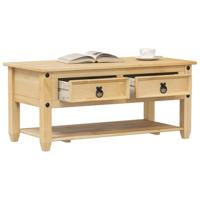 Salontafel met lades Corona 100x48x45 cm massief grenenhout - thumbnail
