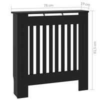 VidaXL Radiatorombouw 78 cm mdf zwart - thumbnail