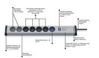 Ehmann 0215x00078301 Stopcontactsplitter Grijs, Zwart Randaarde stekker 1 stuk(s) - thumbnail