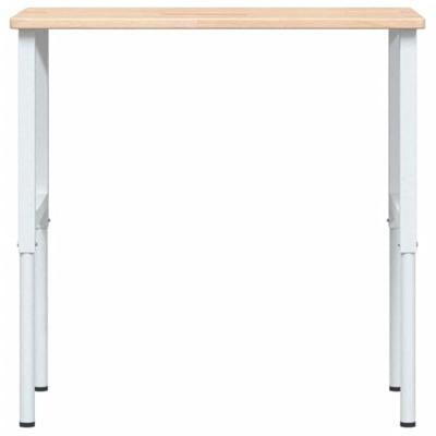Werkbank rechthoekig 100x60x(71,5-98) cm massief eikenhout