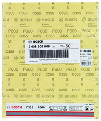 Bosch Accessories C355 2608608H68 Schuurblad Korrelgrootte (num) 600 (b x h) 230 mm x 280 mm 1 stuk(s) Bosch Accessories C355 2608608H68 Schuurblad Korrelgrootte (num) 600 (b x h) 230 mm x 280 mm 1 stuk(s)
