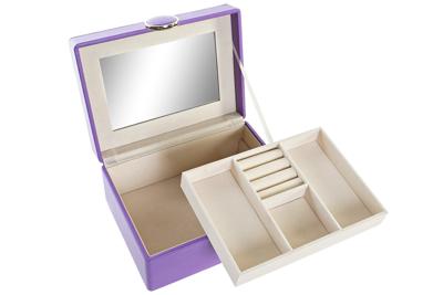 Doos-Juwelenkistje DKD Home Decor Lila Hout MDF 17 x 13 x 8,5 cm Doos-Juwelenkistje DKD Home Decor Lila Hout MDF 17 x 13 x 8,5 cm