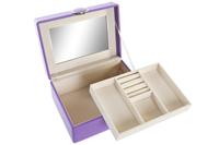 Juwelenkistje DKD Home Decor Lila Hout MDF 17 x 13 x 8,5 cm - thumbnail