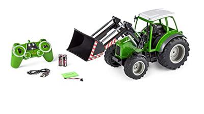 Carson Modellsport 907347 RC Traktor mit Frontlader 1:16 RC functiemodel Elektro Landbouwvoertuig Incl. accu, oplader en batterijen voor de zender Carson Modellsport 907347 RC Traktor mit Frontlader 1:16 RC functiemodel Elektro Landbouwvoertuig Incl. accu, oplader en batterijen voor de zender