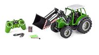 Carson Modellsport 907347 RC Traktor mit Frontlader 1:16 RC functiemodel Elektro Landbouwvoertuig Incl. accu, oplader en batterijen voor de zender - thumbnail