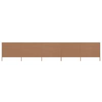 VidaXL Windscherm 5-panelen 600x80 cm stof taupe - thumbnail