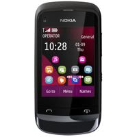 Nokia C2-02 smartphone (6,6 cm (2,6 inch) touchscreen, 2 megapixel camera, Bluetooth), chrome schwarz - thumbnail