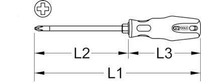 KS Tools 159.1027 1591027 Kruiskop schroevendraaier PH 0 DIN ISO 8764