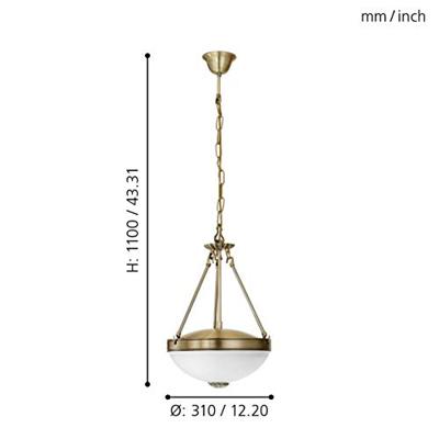 Eglo HanglampSavoy 31cm oudmessing - 82747