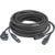 DAP DAP FP08 - Schuko/XLR F - IEC/XLR M 10 m Audio / Power, zwarte mantel