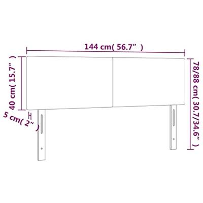 Hoofdborden 2 st 72x5x78/88 cm kunstleer crmekleurig