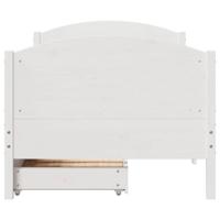 Bedframe zonder matras massief grenenhout wit 90x190 cm - thumbnail