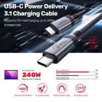 UNITEK KABEL USB-C, 240W, 2M - thumbnail