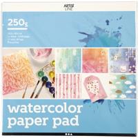 Kleurboek met aquarelpapier, afm 30,5x30,5 cm, wit, 12 vel/ 1 stuk - thumbnail