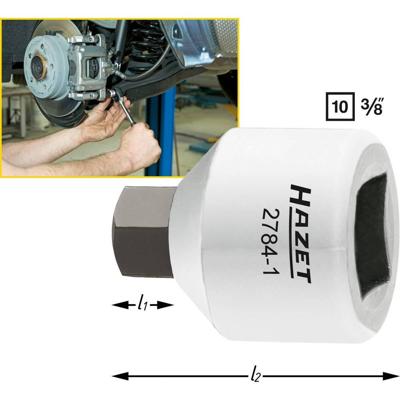 HAZET Remzadel dopsleutelbit 2784-1 · 3/8 inch (10 mm) vierkant hol · Binnen-zeskant-profiel · SW 7 mm