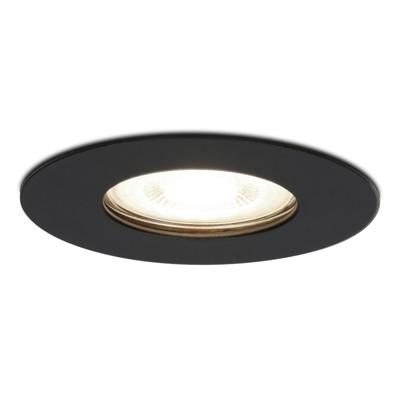 Bari LED inbouwspot - 4 Watt 345 Lumen - 4000K neutraal wit - GU10 - Dimbaar - Rond - IP64 Waterdicht - zwart - Voor binnen, buiten en badkamer