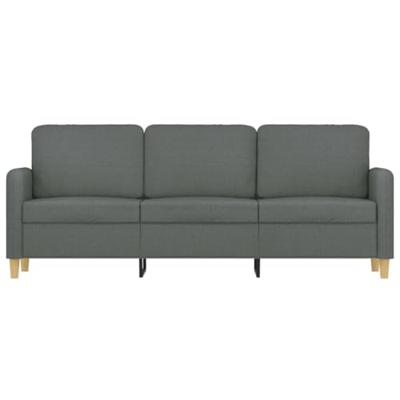 Driezitsbank 180 cm stof donkergrijs