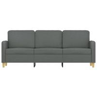 Driezitsbank 180 cm stof donkergrijs - thumbnail
