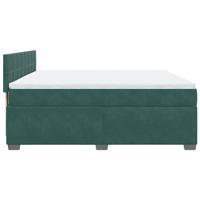 Boxspring met matras fluweel donkergroen 180x200 cm - thumbnail