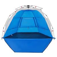 Strandtent 2-persoons waterdicht snelontgrendeling azuurblauw - thumbnail